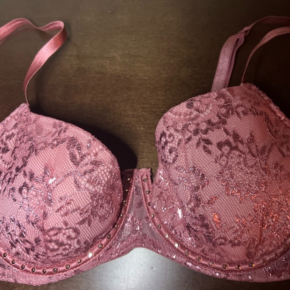 Victoria’s Secret Very Sexy Pink Rhinestone Underwire Lingerie Bra, Size 34C - Picture 2 of 14
